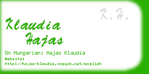 klaudia hajas business card